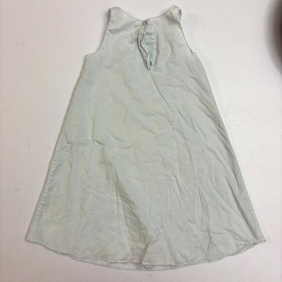 Minimalist Pastel A-Line Dress – Light Blue Sleeveless Cotton, 3T - Picture 5 of 6